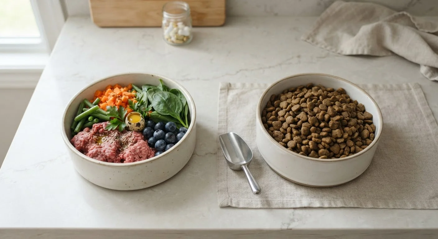 Raw Diet vs. Conventional Kibble: What the Evidence Actually Shows