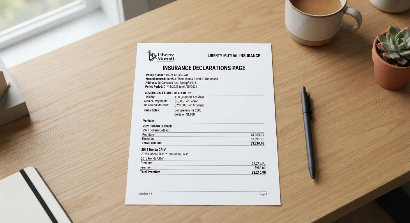 Reading an Insurance Declarations Page Without Getting Lost