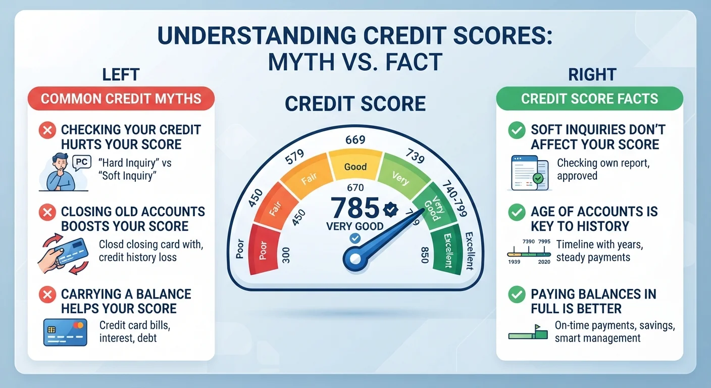 The Truth Behind Common Credit Score Myths